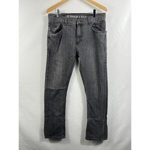 RVCA X Leo Romero Jeans‎ Men's Size 33 (32x31) Gray Straight Leg Skate Surf